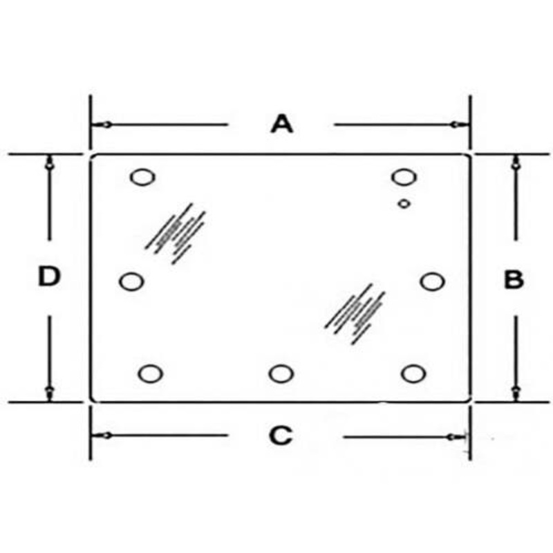 Cab Glass - Rear Window Tinted fits Massey Ferguson 3050 3060 3065 3070 3075 3090 3095 3120 3125 3140 3630 3645 3650 3655 3660 3670 3680 3389902M3