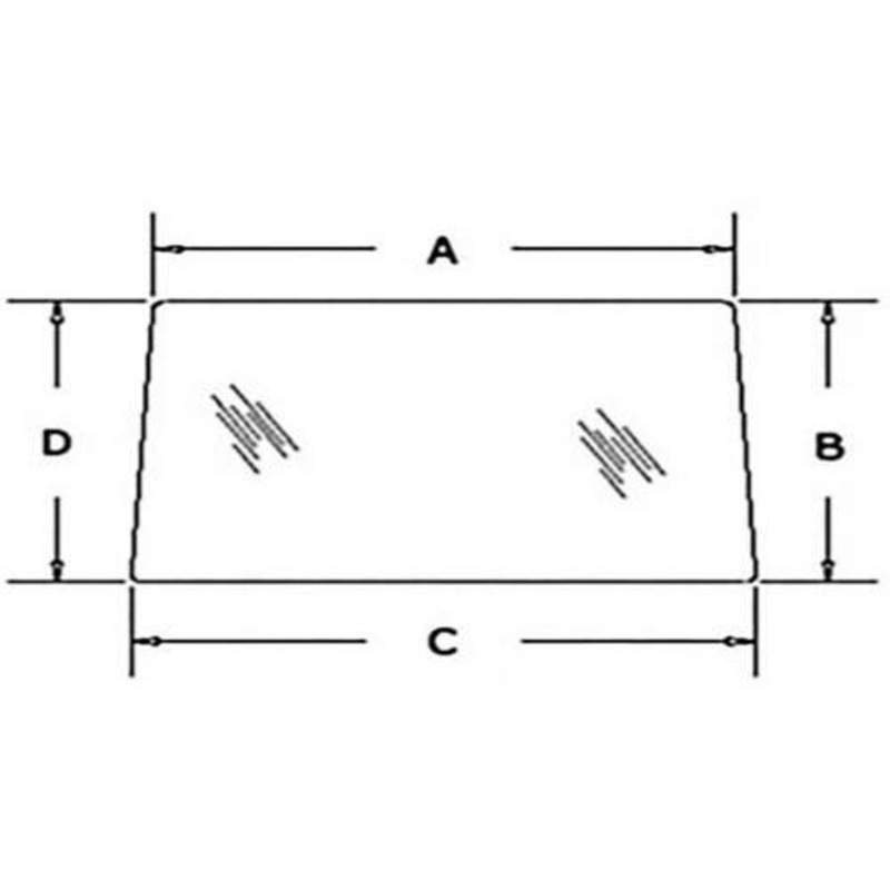 Cab Glass - Rear Window Tinted fits Massey Ferguson 670 675 690 698 699 690 3306547M2 VPM7057