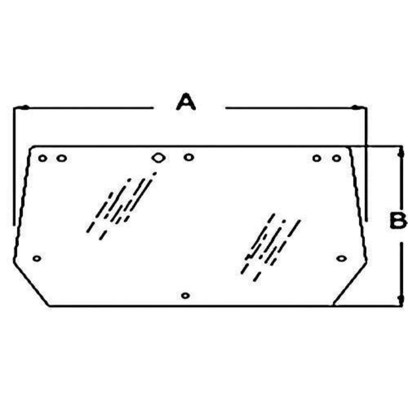 Cab Glass - Rear Window Upper fits New Holland TS90 TS100 TS110 TS115 5640 6640 7840 8240 8340 7740 8160 8260 8360 8560 82016997 fits Case IH 82016997