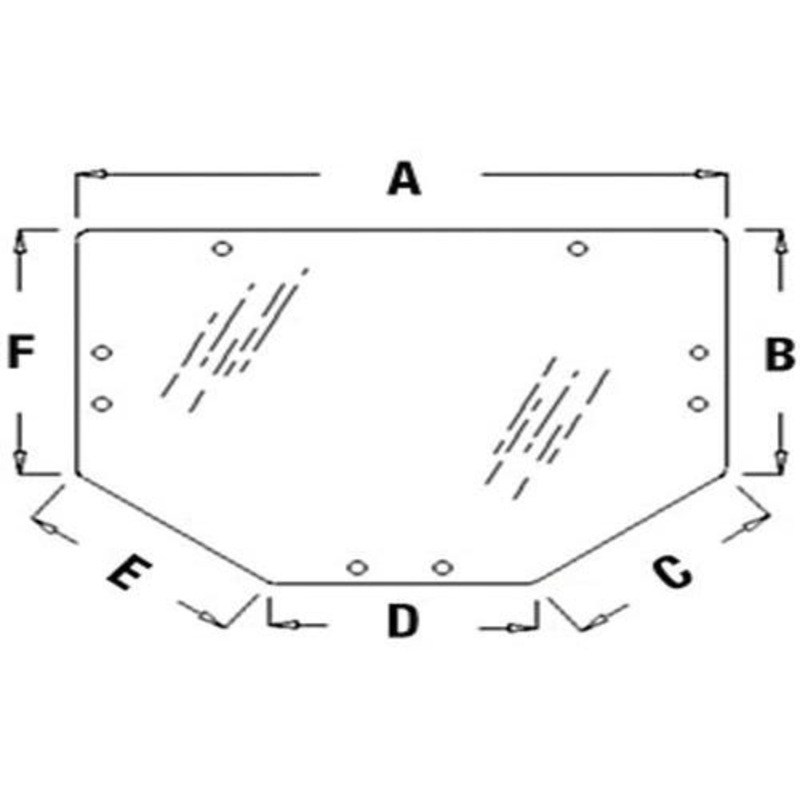 Cab Glass - Rear Window with Sunscreen Tabs fits John Deere 6110 6120 6200 6210 6220 6300 6310 6320 6400 6410 6415 6420 7220 7320 7420 7520 AL156653