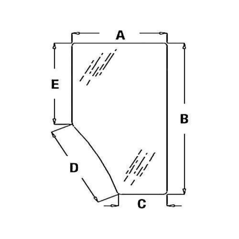 Cab Glass - Right Hand Door fits John Deere 6110 6120 6200 6210 6215 6220 6300 6310 6320 6400 6405 6410 6415 6420 6500 7220 7320 7420 7520 L169103