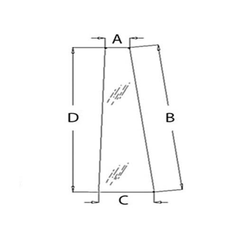 Cab Glass - Right Hand or Left Hand Front Door fits Massey Ferguson 3050 3060 3065 3070 3075 3090 3095 3120 3125 3630 3645 3650 3655 3660 3389399M1