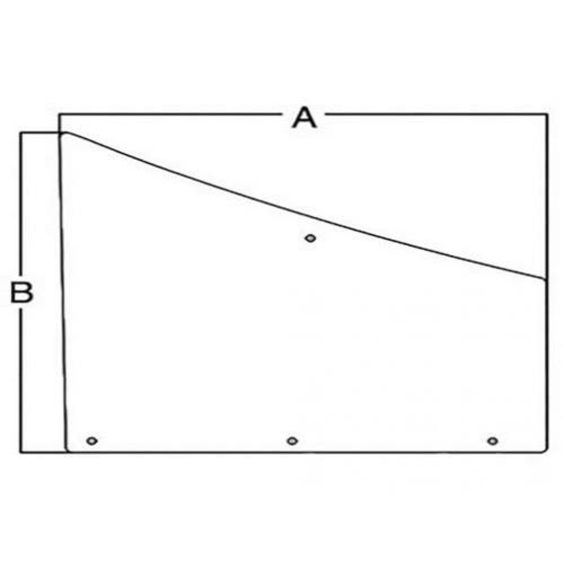 Cab Glass - Service Door Sound Guard Cab fits John Deere 2250 2450 3055 3255 2355 2555 2755 2955 3155 2650 2850 3150 3350 L62594