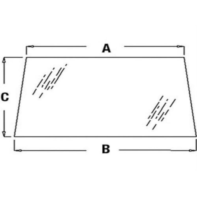 Cab Glass - Windshield fits John Deere 7200 7210 7400 7410 7510 7600 7610 7700 7710 7800 7810 R96187