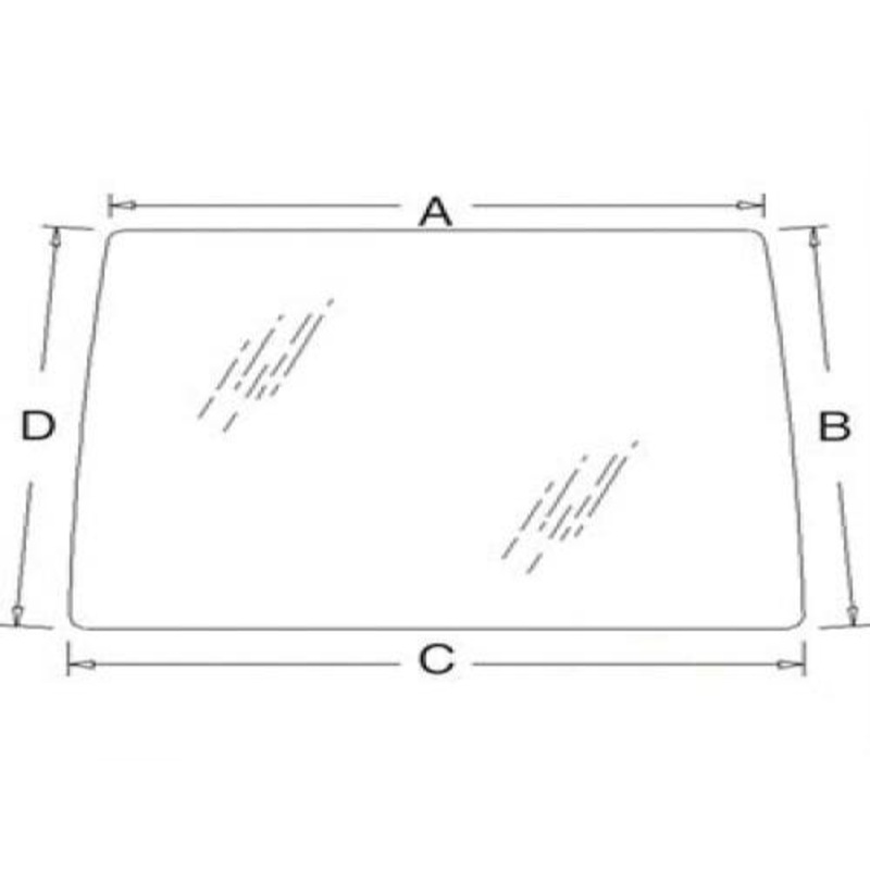 Cab Glass - Windshield fits New Holland 8970A 8670A 8770A 8870A 86511795 fits Ford 8970 8670 8770 8870 86511795