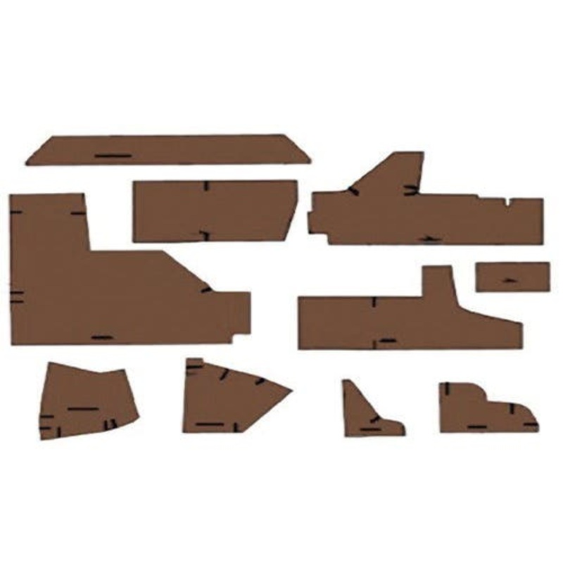 Cab Foam Cab Kit without Headliner - Brindle Brown fits John Deere 4050 4250 4450 4650 4850