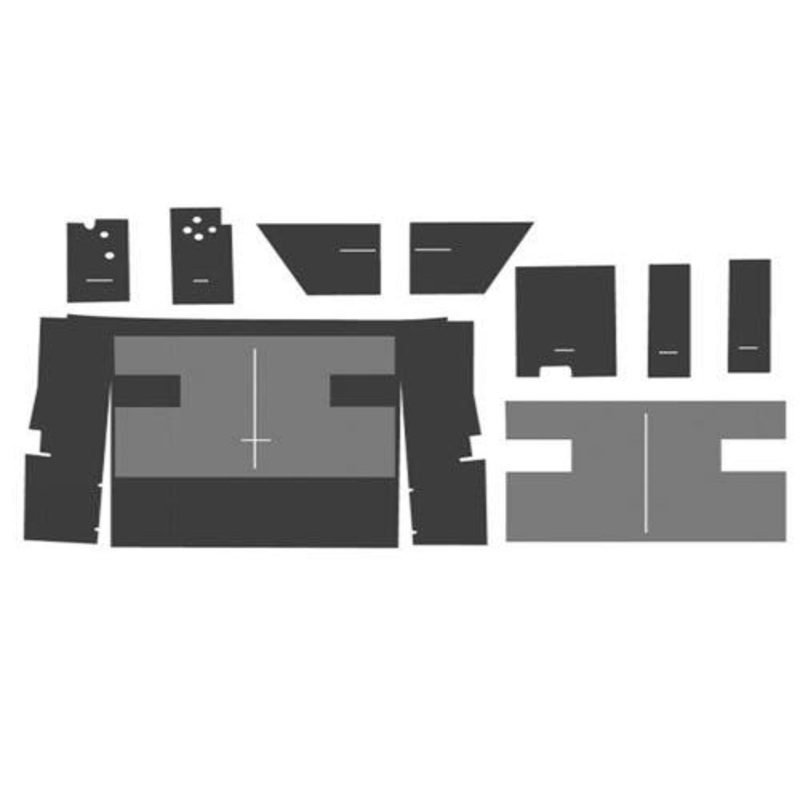 Cab Foam Kit less Headliner - Black Basket Weave fits International Hydro 186 886 986 1086 1486 1586