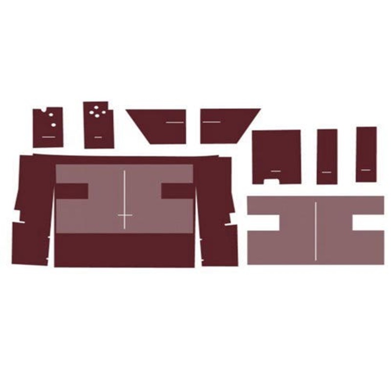 Cab Foam Kit Less Headliner - Maroon fits International Hydro 186 886 986 1086 1486 1586