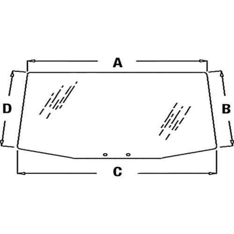 Cab Glass - Rear Tinted Window fits John Deere 7200 7210 7400 7410 7510 7600 7610 7700 7710 7800 7810 R110990