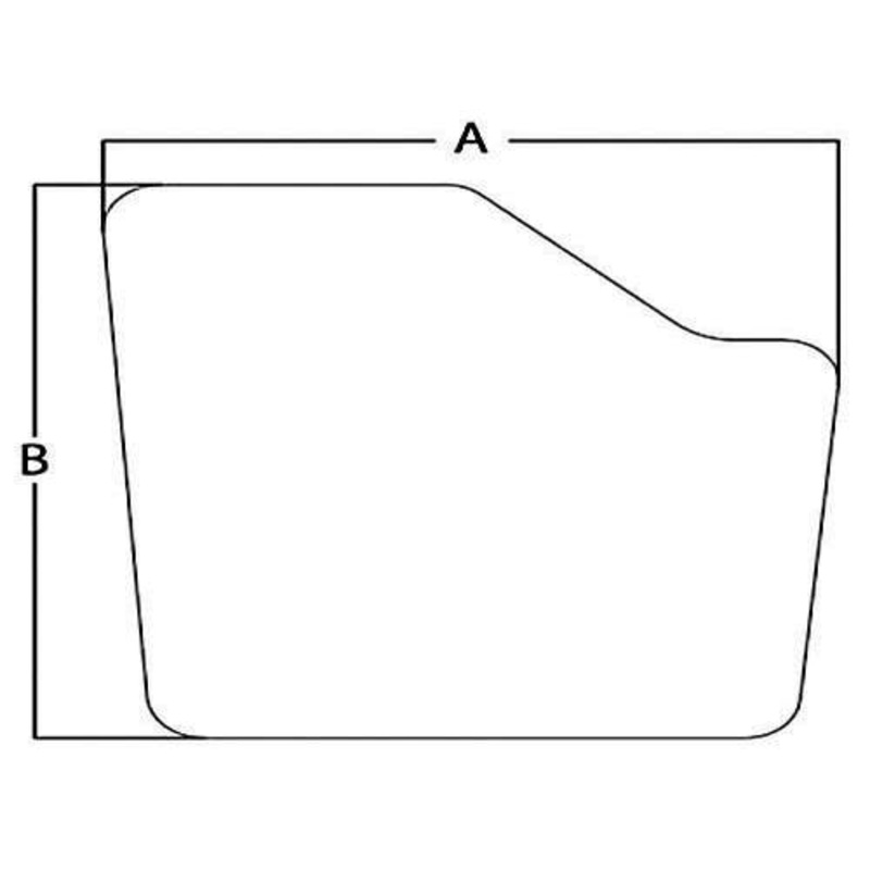 Cab Glass - Right Hand or Left Hand Fixed Non-Venting Door fits International 684 fits Case IH 595 695 885 895 3220 3230 4210 4220 4230 4240 1975195C1