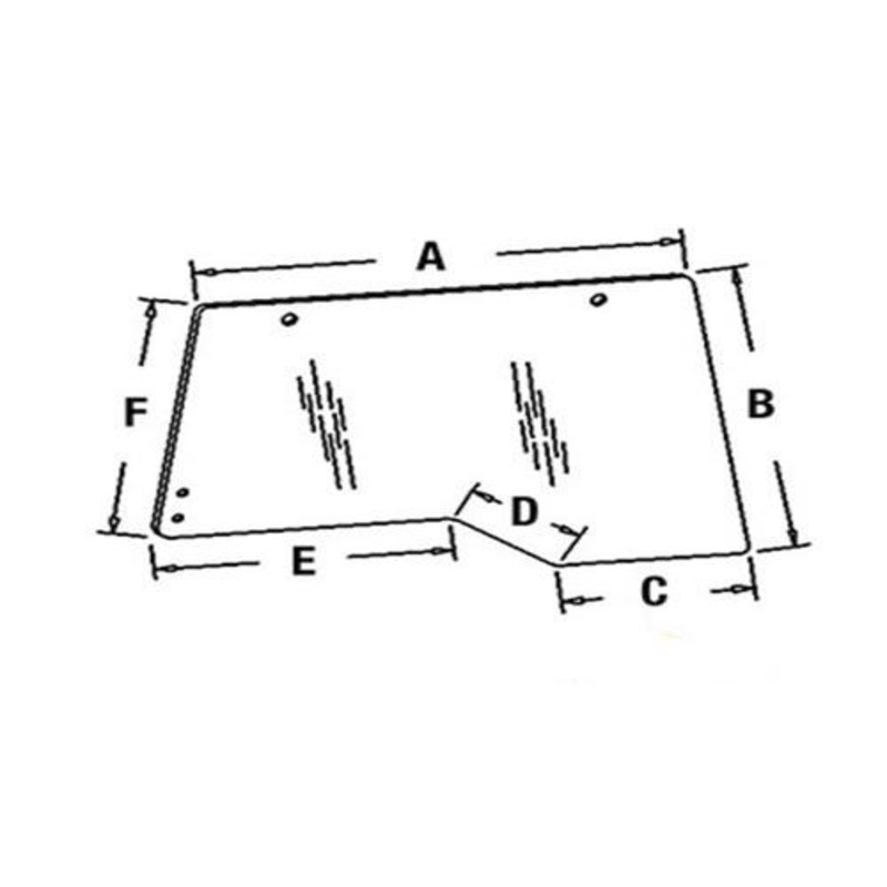 Cab Glass - Right Hand Side Window Tinted fits Case IH 7110 7120 7130 7140 7150 7210 7220 7230 7240 7250 8910 8920 8930 8940 8950 96671C3
