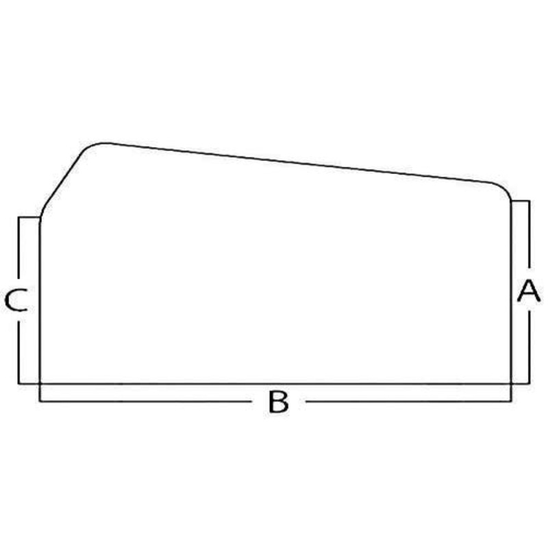 Cab Glass - Upper Right Hand Rear Sliding Window fits Ford 2600 3600 4600 4610 5600 5610 6600 6610 6700 6710 6810 7600 7610 7700 7710 D6NN9442006F