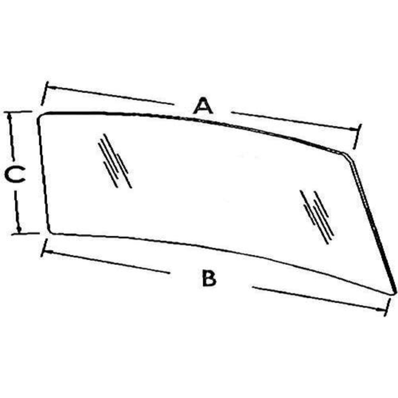 Cab Glass - Windshield fits Case IH 7110 7120 7130 7140 7150 7210 7220 7230 7240 7250 8910 8920 8930 8940 8950 1340195C2 1340195C1