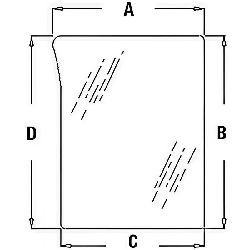 Glass L78533 Fits John Deere 6110 6200 6210 6300 6310 6400