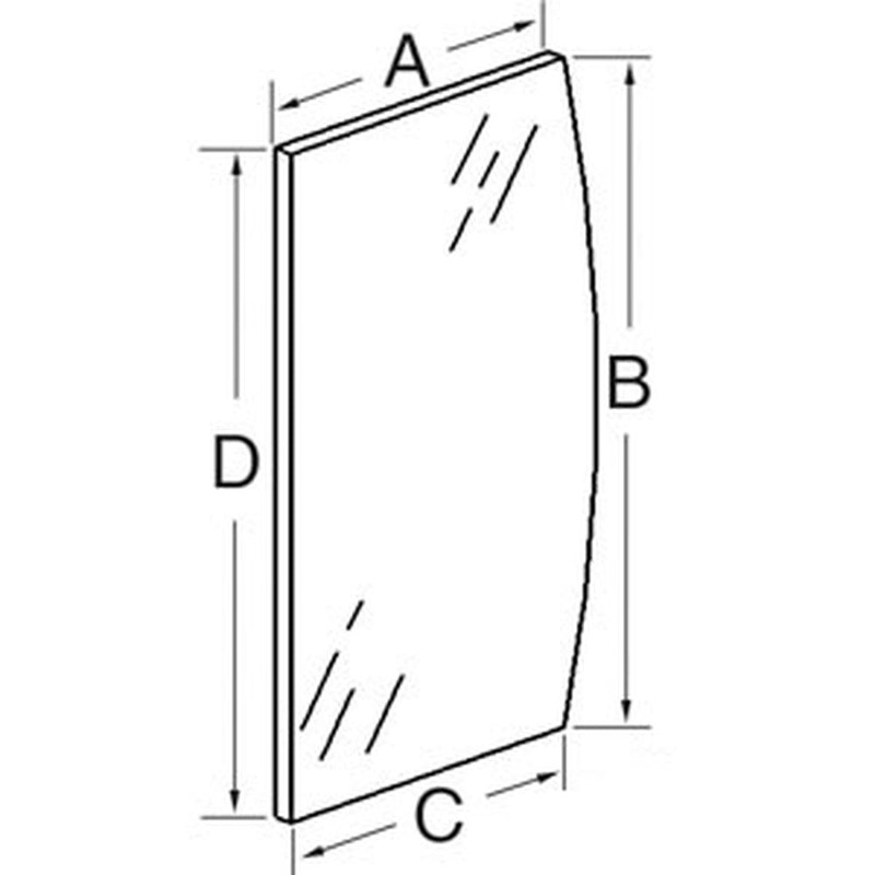 LH Glass 109131C2 Fits Case 5088 5288 5488 6388 6588 6788 786 Hydro 186