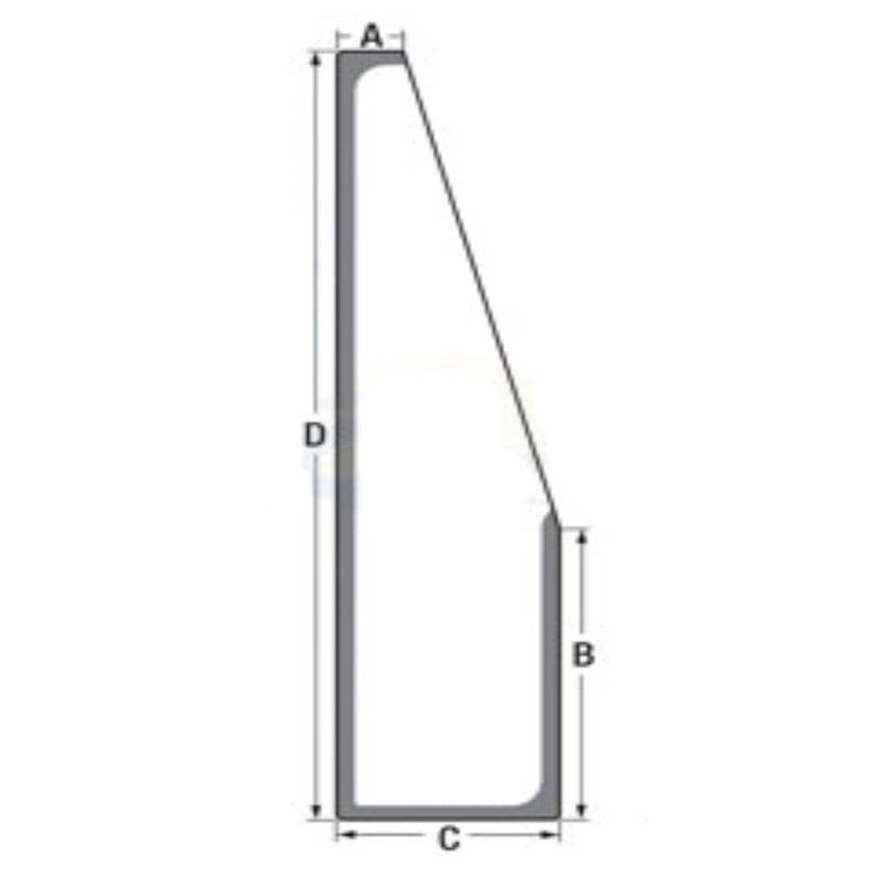 Left Hand Front Glass Fits John Deere Industrial Construction TC44H TC54H