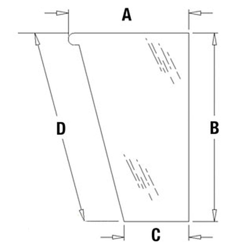 Left Hand Lower Front Glass Fits 580M 580SM 590SM Series 1 Series 2 338420A1