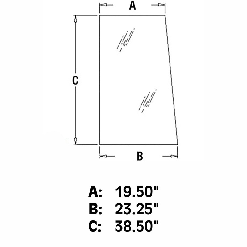 T113465, T76829 One New Aftermarket Replacement Upper Side Glass Fits JD