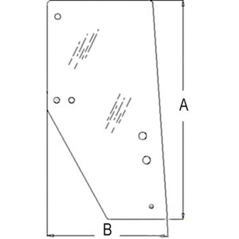 Cab Glass - Door RH Fits Kubota M125X M125 M105 M105X M120 M110 3F260-53050