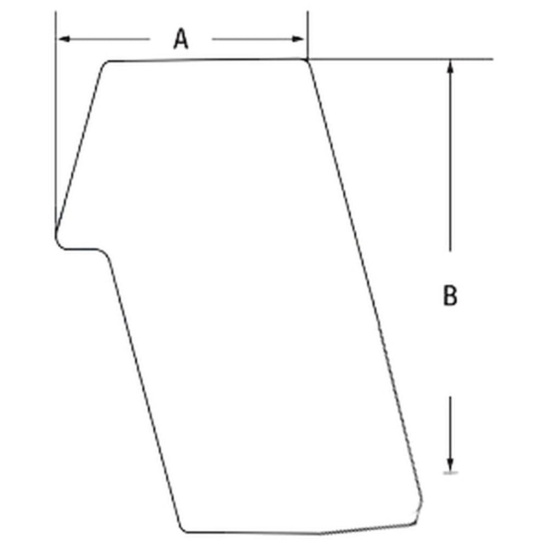 Cab Glass - Left Hand Rear Side Fits Bobcat 773 S250 763 S185 T190 S175 S160