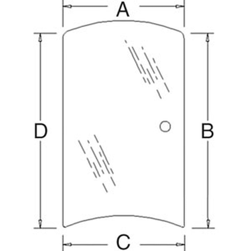 Cab Glass - Side Window RH Fits Kubota M5040 M6040 M7040 M8540 M9540 3C581-70540