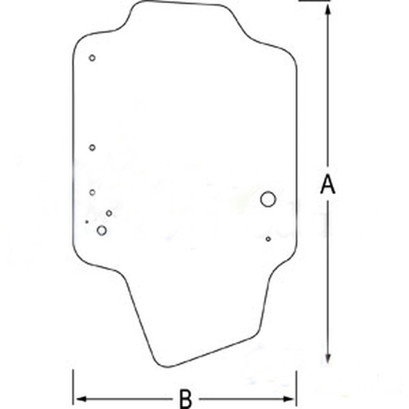 Front Windshield Glass  84344565 Fits Case-IH Skid Steer Models: SR130, SR150++
