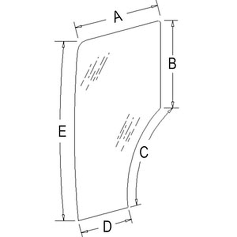LH Door Cab Glass Fits Case-IH JX1075C JX1060C JX1070C Fits New Holland TN75D TN