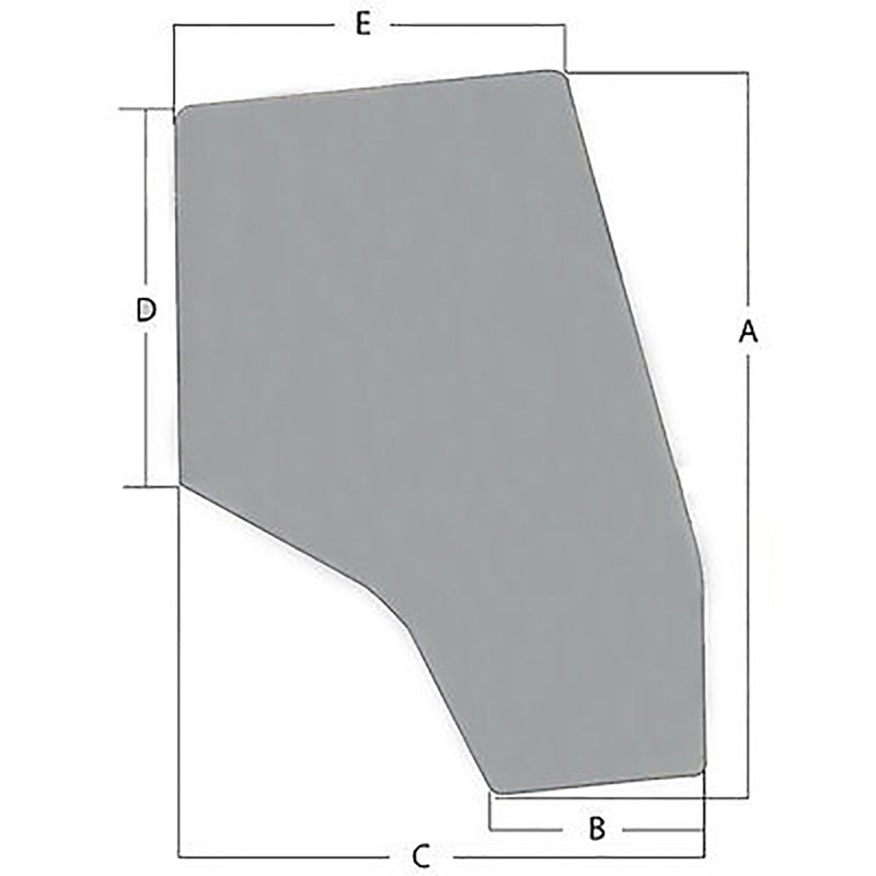 3907222M1 New Tractor RH Door Glass Fits Massey Ferguson 6140 6150 6170 6180 +