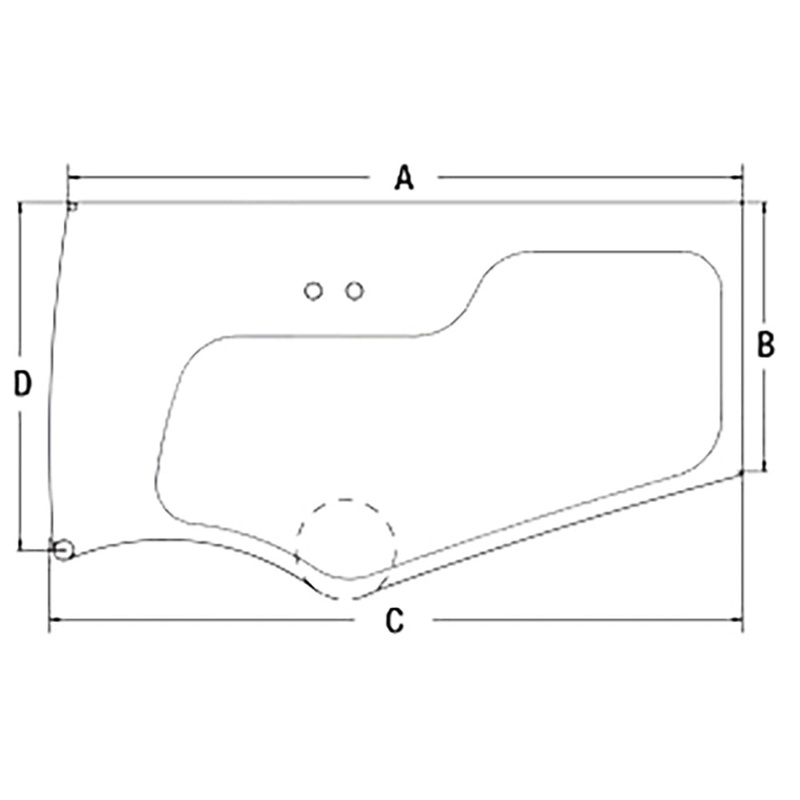 4651658 Lower Door Windowpane Glass Fits John Deere Excavator 120D 190DW