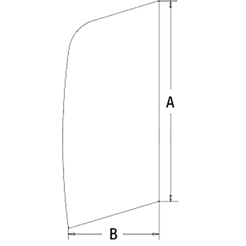4651659 Upper Front Door Slider Glass Fits John Deere Fits JD Excavator Models 1
