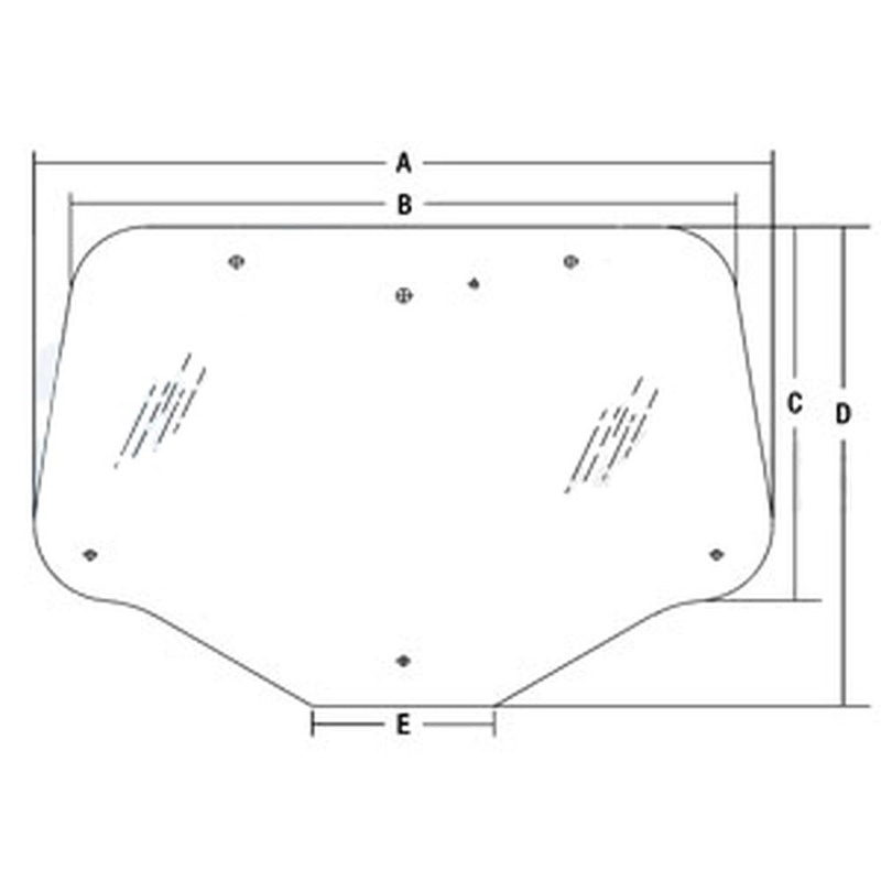 87744542 Rear Glass Fits Case-IH Tractor Models 100 110 115 120 125 130 +