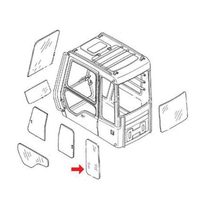 A-FYA00001498-AI Glass, LH Rear Side