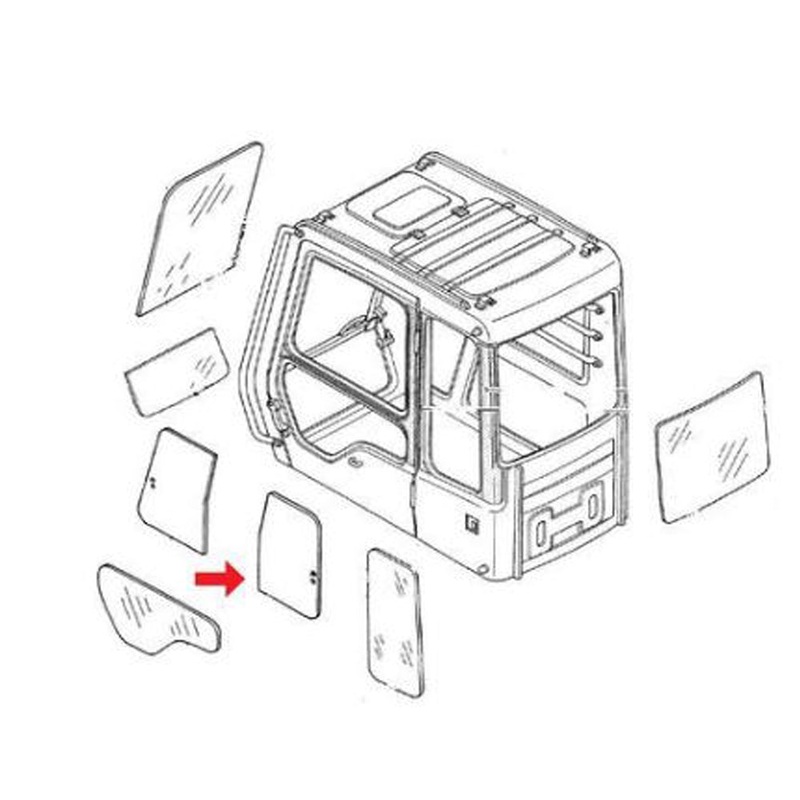A-FYA00001501-AI Glass, Upper Door Rear