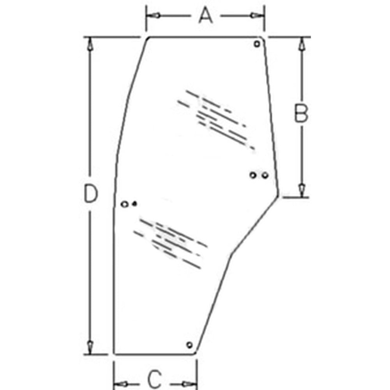 Left Hand Door Glass Fits CX100 CX50 CX60 CX70 CX80 CX90 MX100 MX100C 192003A5