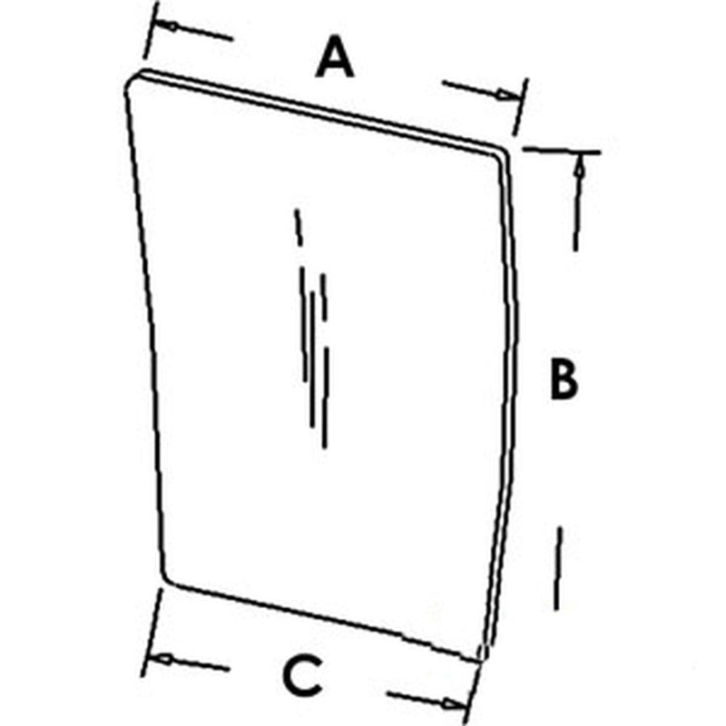 WN-1340196C1-PEX Glass, Front, Lower, LH Fits International/CaseIH 7110 7120