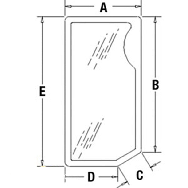 WN-82001924-PEX Glass, Front Lower, RH Fits International/CaseIH MXM120 MXM130