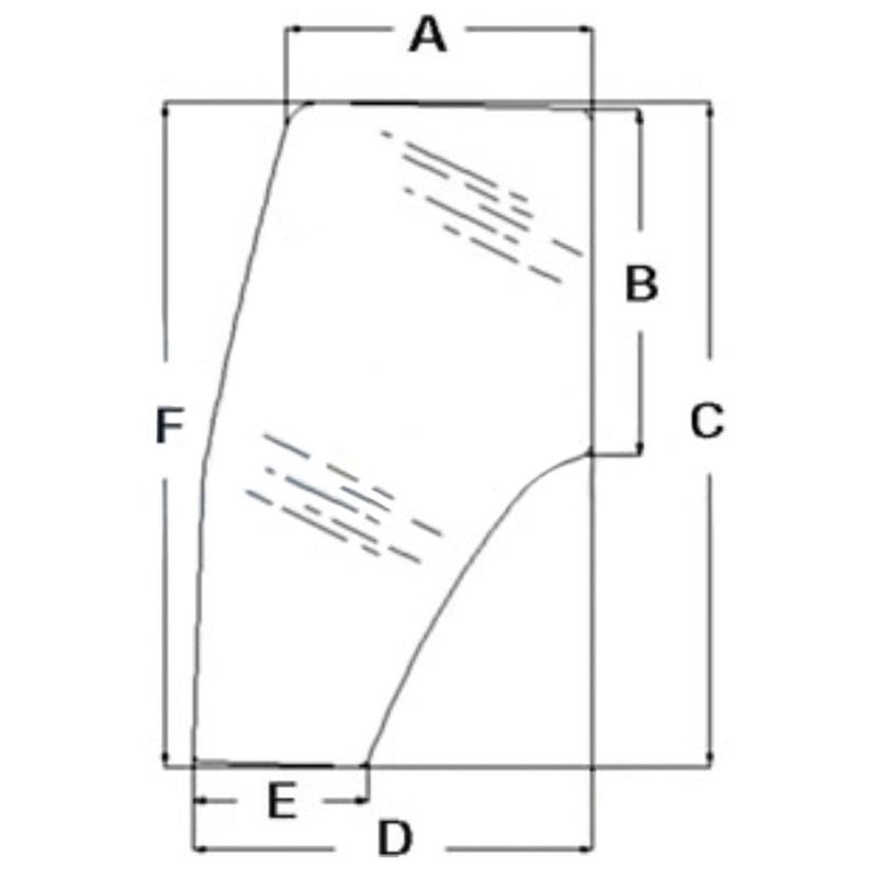 WN-82036001-PEX Glass, Door, LH Fits International/CaseIH JX100U JX1080U JX1090U