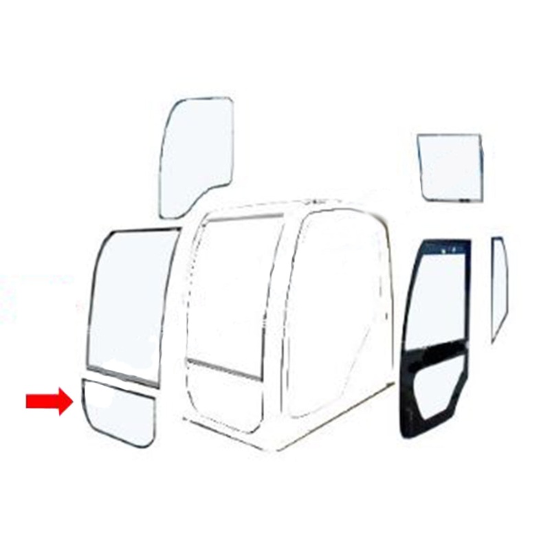 YT02C01072P1 Front Lower Windshield Glass Fits Kobelco Excavator SK70-2355R
