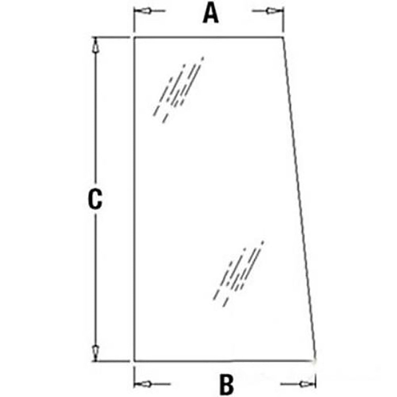 AT171897 AT139792 Side Window Cab Glass Fits John Deere 310D 410D 510D Backhoe