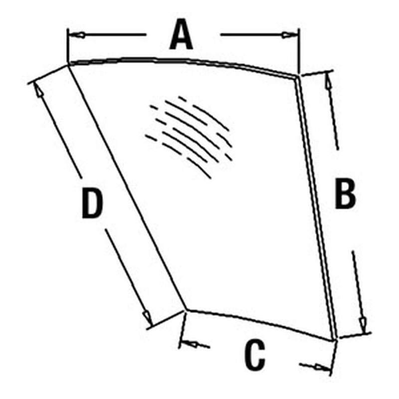 R93149 Lower Glass Door Fits John Deere 4050 4055 4250 4255 4450 4455 4555 +