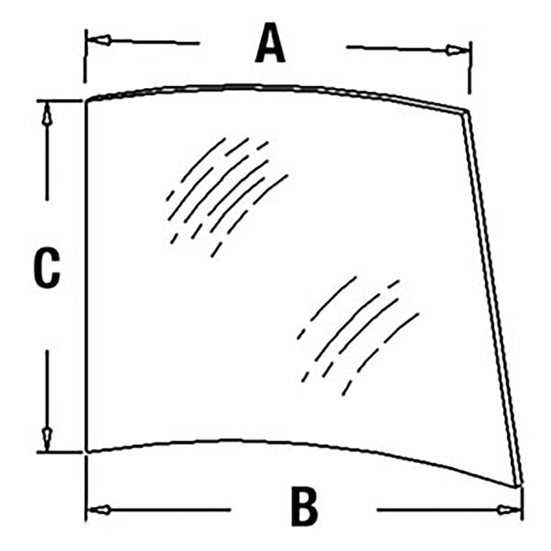 R93150 Upper Glass Fits John Deere 4050 4055 4250 4255 4450 4455 4555 4560 +