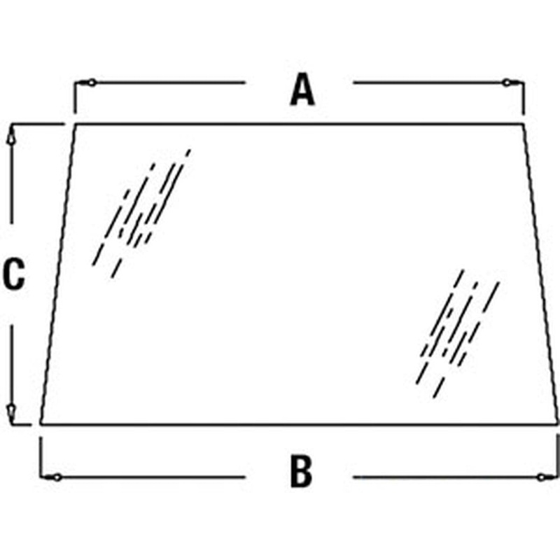 R96187 New Windshield Glass Fits John Deere 7200 7210 7400 7410 7510 7600 7610 +