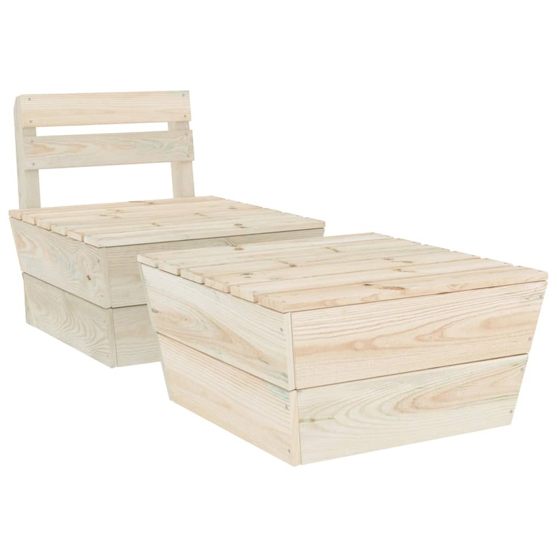 Salon de jardin 2 pcs Bois d'pica imprgn