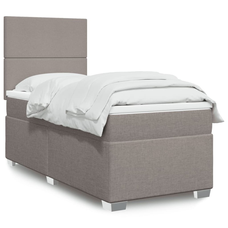 Sommier  lattes de lit avec matelas Taupe 80x200 cm Tissu