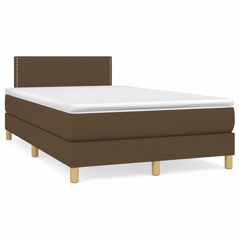 Sommier  lattes de lit et matelas marron fonc 120x190cm tissu