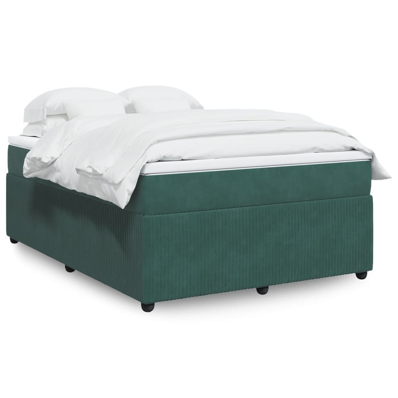 Sommier  lattes de lit et matelas Vert fonc 140x200cm Velours
