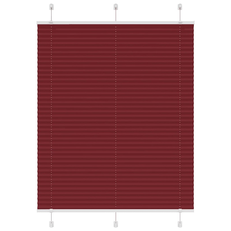 Store pliss rouge bordeaux 105x150 cm largeur du tissu 104,4cm
